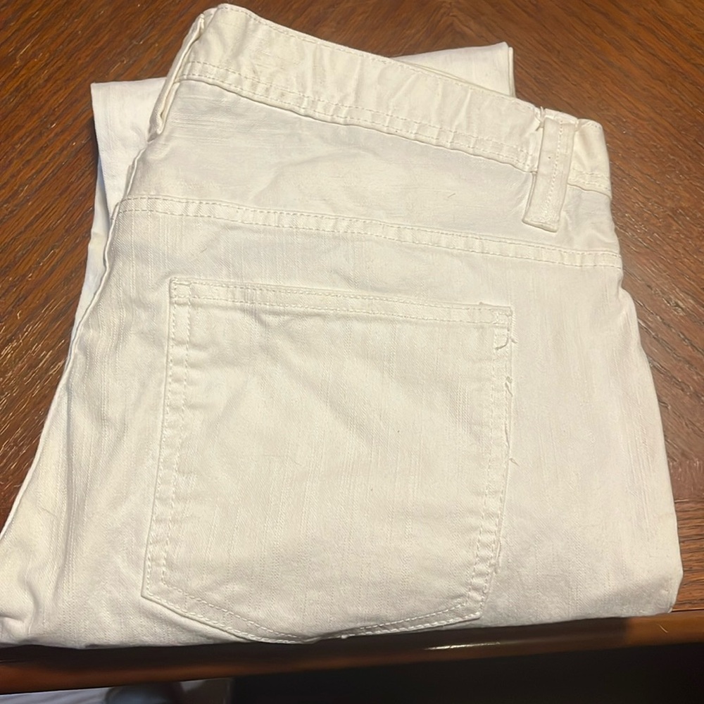 White Divided Blue Jeans